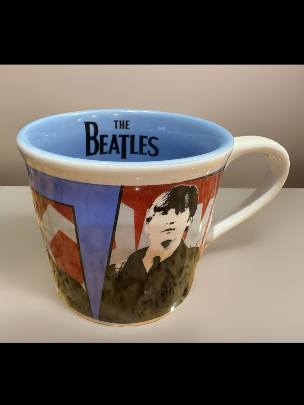 The Beatles Blue Interior Ceramic Mug - Collectible 2006 apple Corps Limited